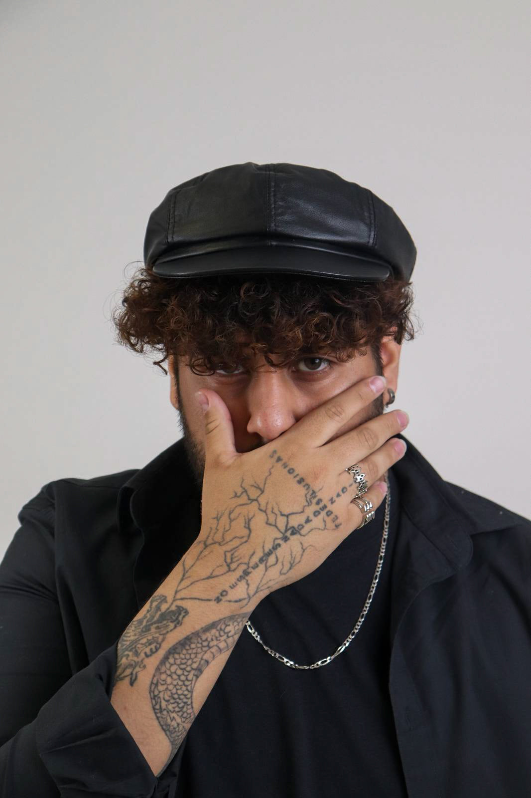Men's leather Cap