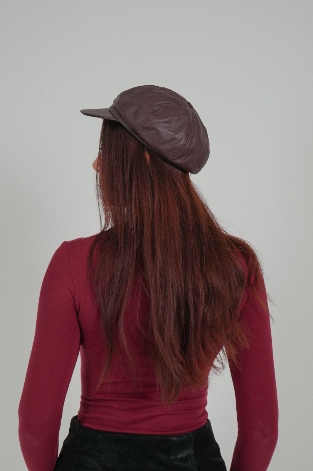 Women's leather Cap