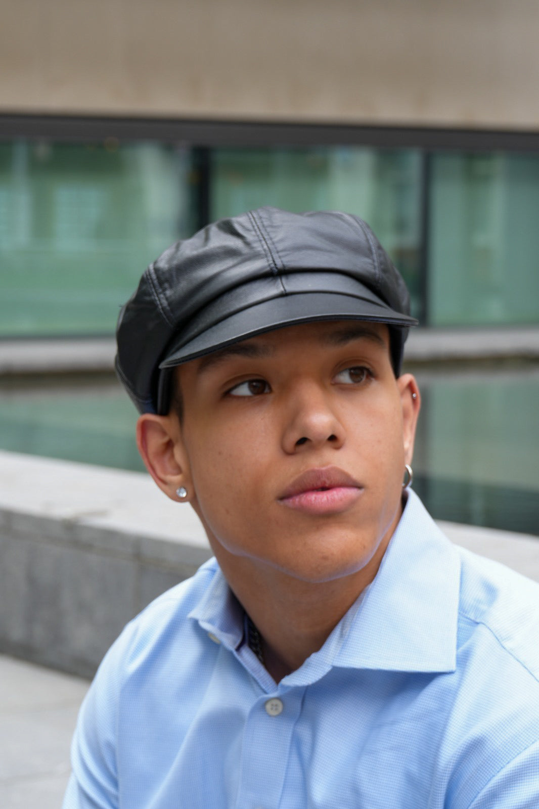 Men's leather Cap